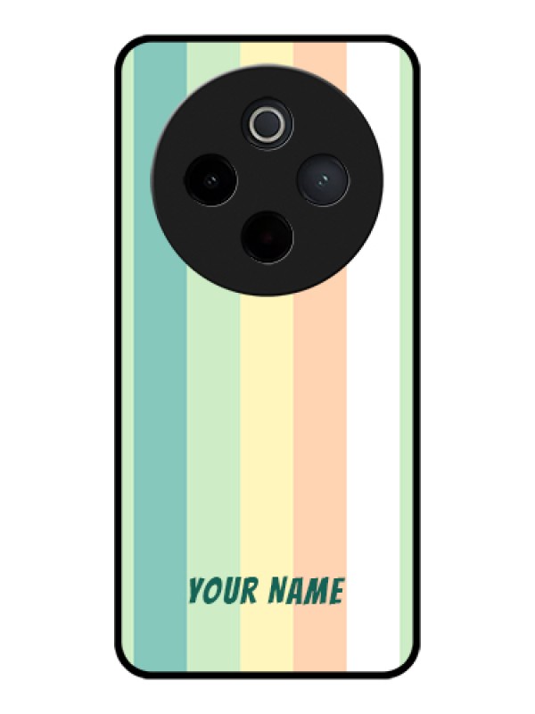 Custom Vivo T4 5G Custom Glass Phone Case - Multi - Colour Stripes Design