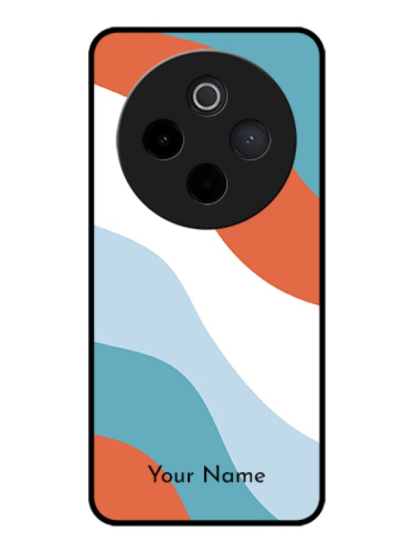 Custom Vivo T4 5G Custom Glass Phone Case - Coloured Waves Design