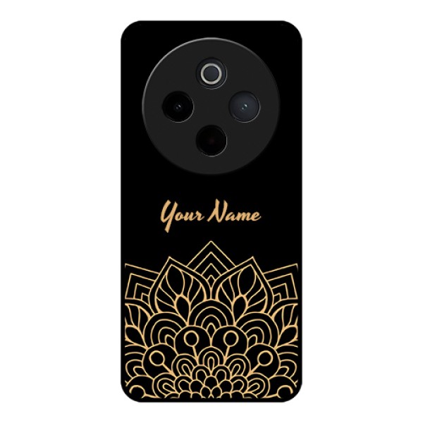 Vivo T4 5G Custom Glass Phone Case - Golden Mandala Design