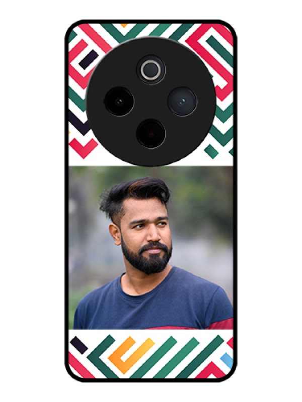 Custom Vivo T4 5G Custom Glass Phone Case - Colorful Maze Pattern Design