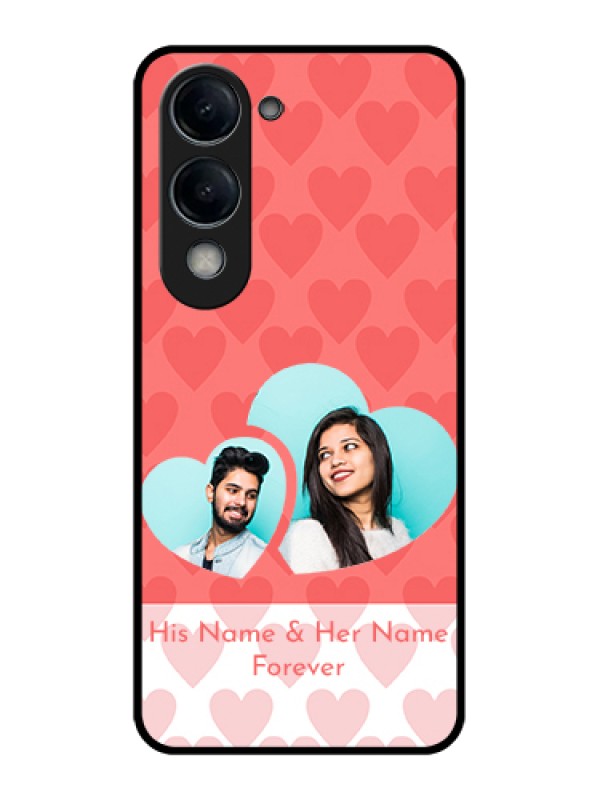 Custom Vivo T4 Lite Custom Glass Phone Case - Couple Pic Upload Design