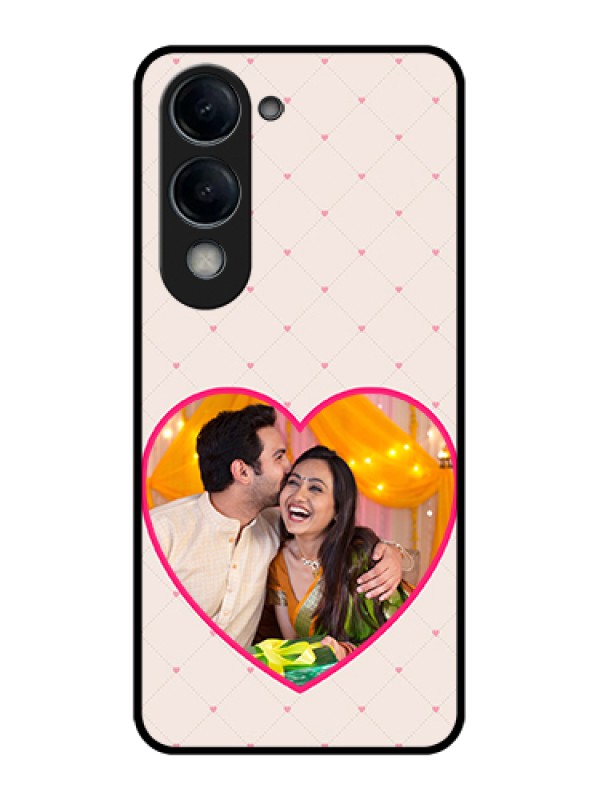 Custom Vivo T4 Lite Custom Glass Phone Case - Heart Shape Design