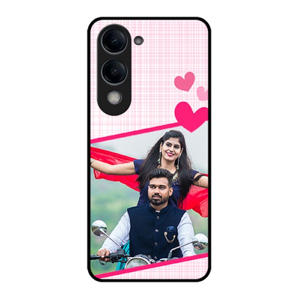 Vivo T4 Lite Custom Glass Phone Case - Love Shape Heart Design Vivo T4 Lite Custom Glass Phone Case - Love Shape Heart Design