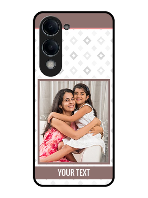 Custom Vivo T4 Lite Custom Glass Phone Case - Simple Diamond Design