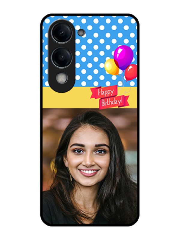 Custom Vivo T4 Lite Custom Glass Phone Case - Happy Birthday Design