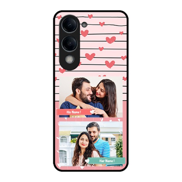 Vivo T4 Lite Custom Glass Phone Case - Photo With Heart Design