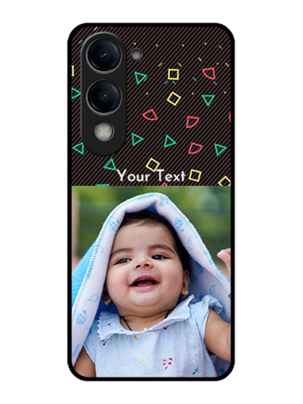 Custom Vivo T4 Lite Custom Glass Phone Case - With Confetti Birthday Design