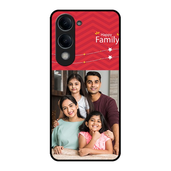 Vivo T4 Lite Custom Glass Phone Case - Happy Family Design Vivo T4 Lite Custom Glass Phone Case - Happy Family Design