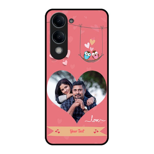 Vivo T4 Lite Custom Glass Phone Case - Peach Color Love Design