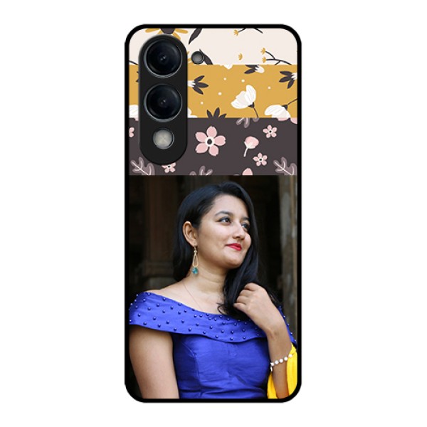 Vivo T4 Lite Custom Glass Phone Case - Stylish Floral Design Vivo T4 Lite Custom Glass Phone Case - Stylish Floral Design