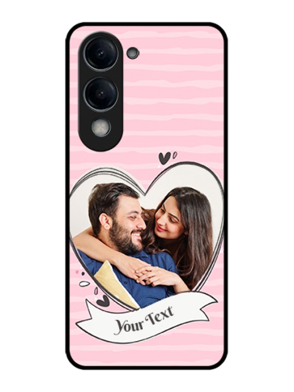 Custom Vivo T4 Lite Custom Glass Phone Case - Vintage Heart Design