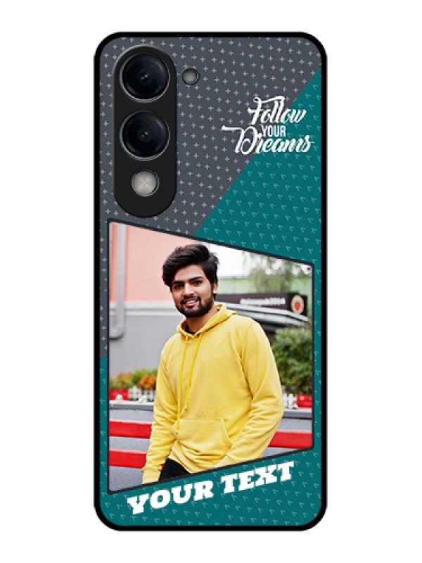 Custom Vivo T4 Lite Custom Glass Phone Case - Background Pattern Design With Quote