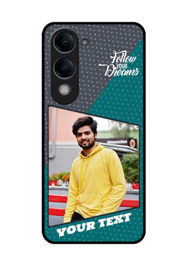 Vivo T4 Lite Custom Glass Phone Case - Background Pattern Design With Quote