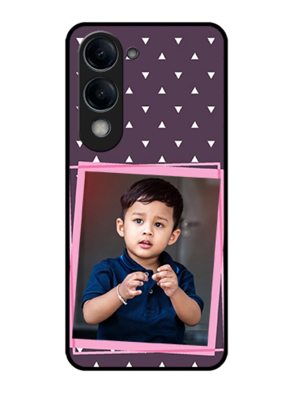 Custom Vivo T4 Lite Custom Glass Phone Case - Triangle Pattern Dotted Design