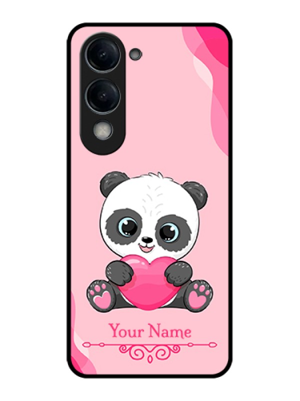 Custom Vivo T4 Lite Custom Glass Phone Case - Cute Panda Design