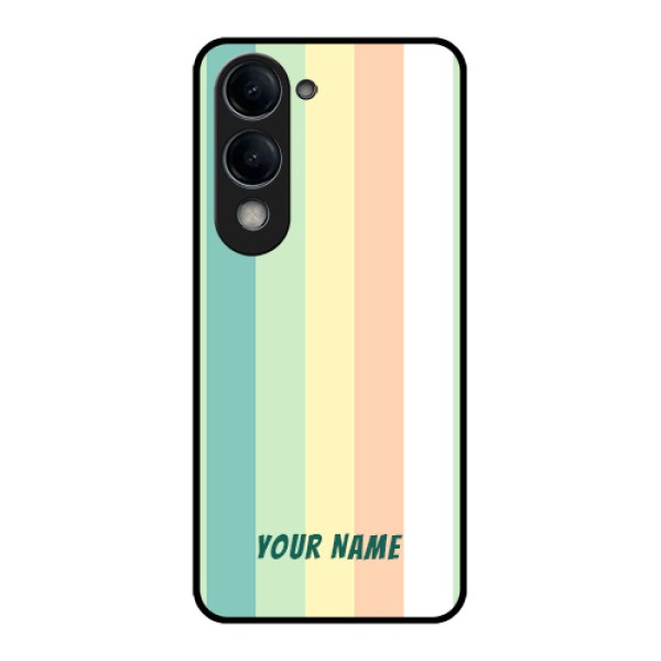 Vivo T4 Lite Custom Glass Phone Case - Multi - Colour Stripes Design Vivo T4 Lite Custom Glass Phone Case - Multi - Colour Stripes Design