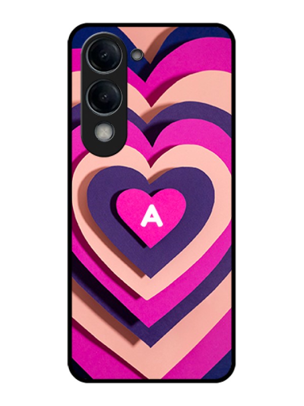 Custom Vivo T4 Lite Custom Glass Phone Case - Cute Heart Pattern Design