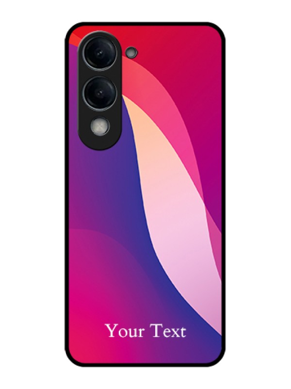 Custom Vivo T4 Lite Custom Glass Phone Case - Digital Abstract Overlap Design