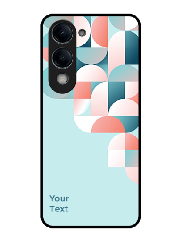 Custom Vivo T4 Lite Custom Glass Phone Case - Stylish Semi - Circle Pattern Design