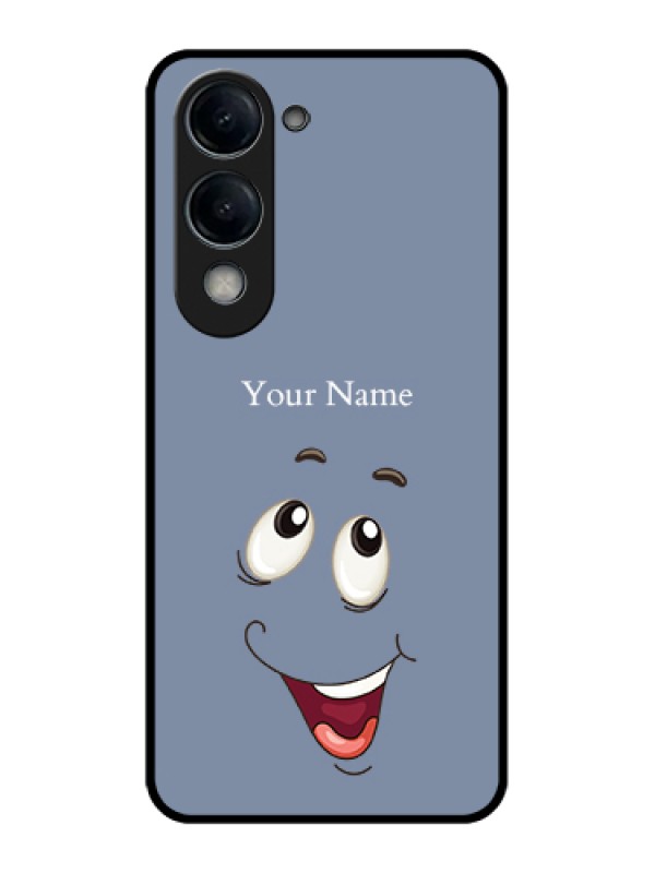 Custom Vivo T4 Lite Custom Glass Phone Case - Laughing Cartoon Face Design