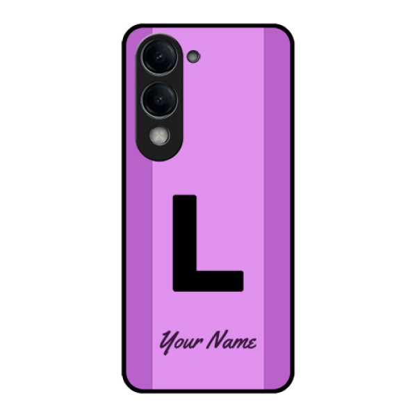 Vivo T4 Lite Custom Glass Phone Case - Tricolor Custom Text Design