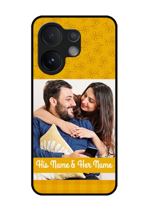 Vivo T4 Pro 5G Custom Glass Phone Case - Yellow Floral Design