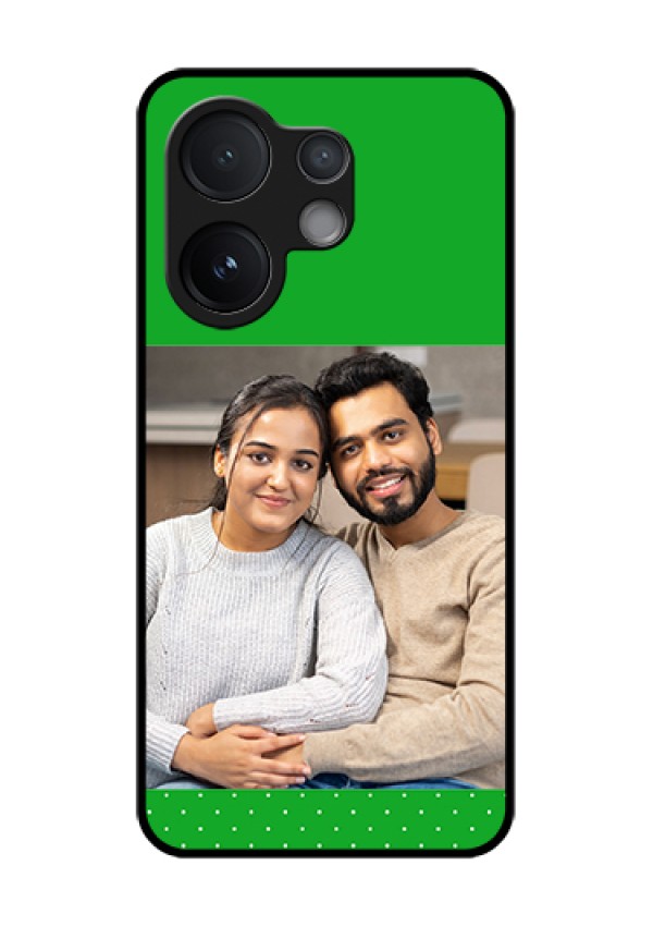 Vivo T4 Pro 5G Custom Glass Phone Case - Green Pattern Design