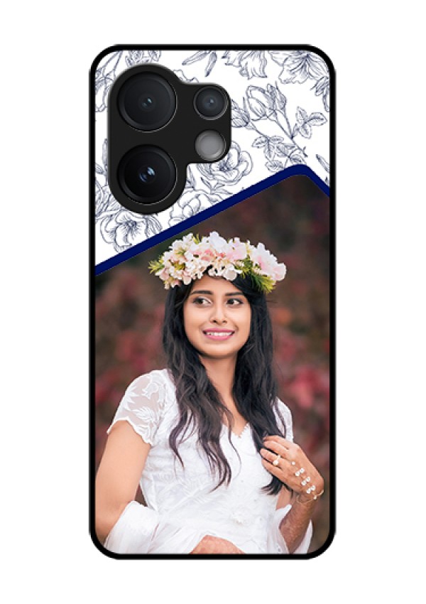 Vivo T4 Pro 5G Custom Glass Phone Case - Classy Floral Design