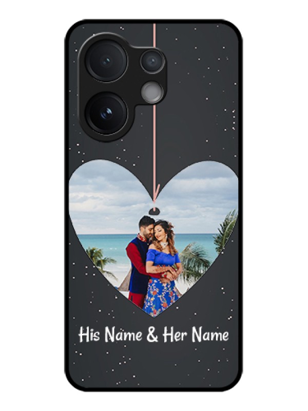 Custom Vivo T4 Pro 5G Custom Glass Phone Case - Hanging Heart Design