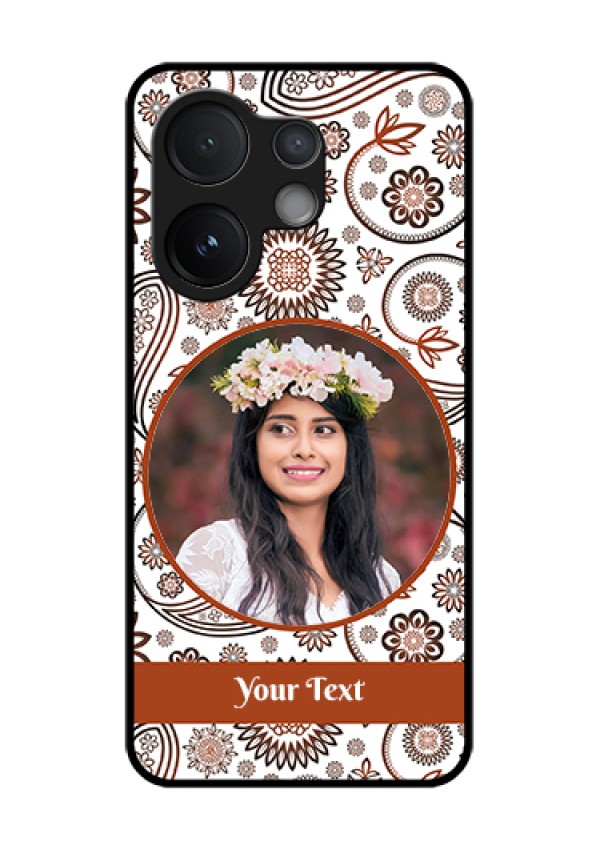 Vivo T4 Pro 5G Custom Glass Phone Case - Abstract Flower Design