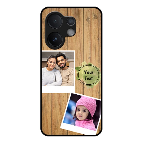 Vivo T4 Pro 5G Custom Glass Phone Case - Wooden Texture Design