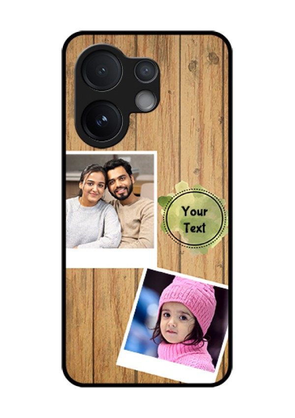 Vivo T4 Pro 5G Custom Glass Phone Case - Wooden Texture Design