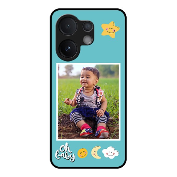 Vivo T4 Pro 5G Custom Glass Phone Case - Smiley Kids Stars Design Vivo T4 Pro 5G Custom Glass Phone Case - Smiley Kids Stars Design