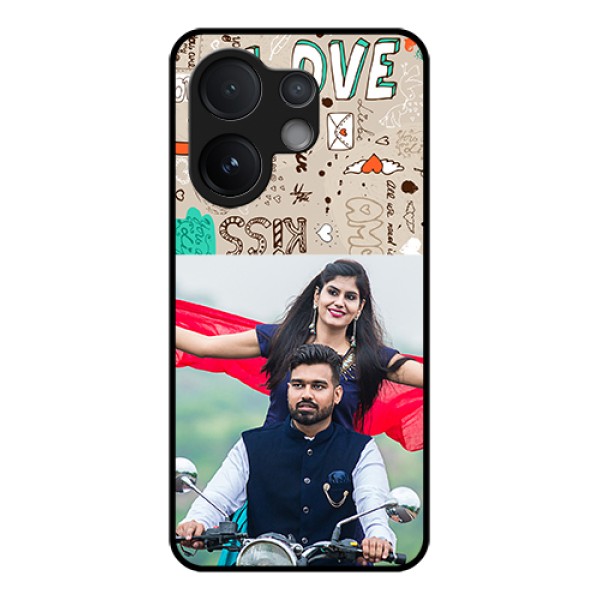 Vivo T4 Pro 5G Custom Glass Phone Case - Love Doodle Pattern