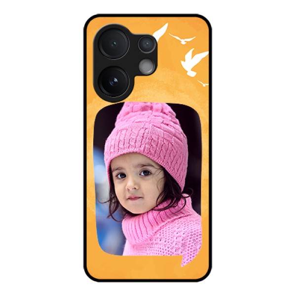 Vivo T4 Pro 5G Custom Glass Phone Case - Water Color Design With Bird Icons Vivo T4 Pro 5G Custom Glass Phone Case - Water Color Design With Bird Icons