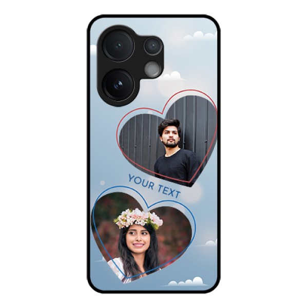 Vivo T4 Pro 5G Custom Glass Phone Case - Blue Color Couple Design