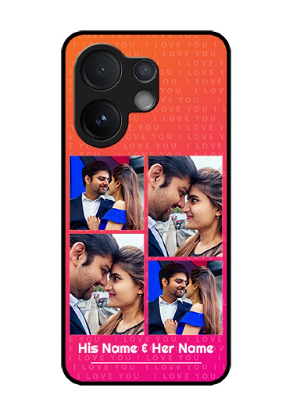 Vivo T4 Pro 5G Custom Glass Phone Case - I Love You Pink Design
