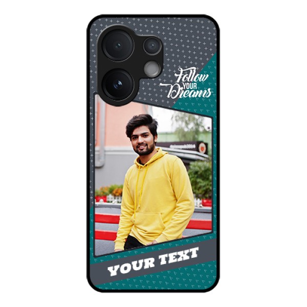 Vivo T4 Pro 5G Custom Glass Phone Case - Background Pattern Design With Quote Vivo T4 Pro 5G Custom Glass Phone Case - Background Pattern Design With Quote