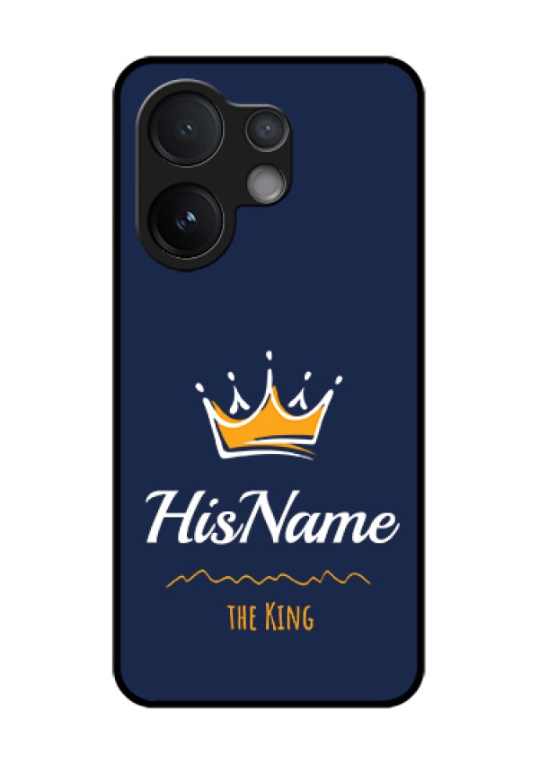Vivo T4 Pro 5G Custom Glass Phone Case - King With Name Design