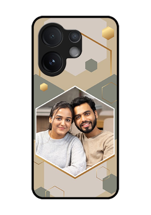 Vivo T4 Pro 5G Custom Glass Phone Case - Stylish Hexagon Pattern Design