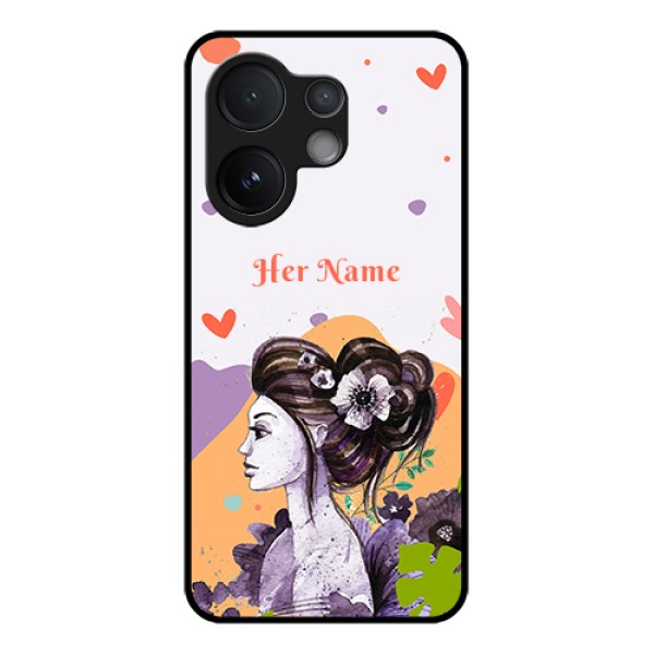 Vivo T4 Pro 5G Custom Glass Phone Case - Woman And Nature Design Vivo T4 Pro 5G Custom Glass Phone Case - Woman And Nature Design