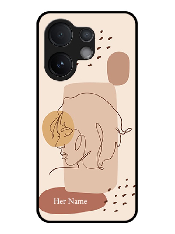 Custom Vivo T4 Pro 5G Custom Glass Phone Case - Calm Woman Line Art Design
