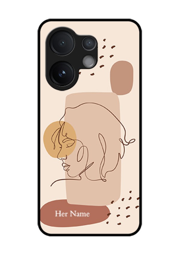 Vivo T4 Pro 5G Custom Glass Phone Case - Calm Woman Line Art Design