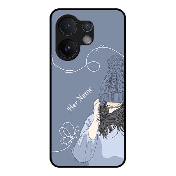 Vivo T4 Pro 5G Custom Glass Phone Case - Girl In Winter Outfit Design Vivo T4 Pro 5G Custom Glass Phone Case - Girl In Winter Outfit Design