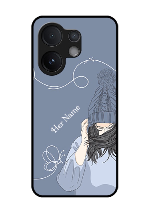 Vivo T4 Pro 5G Custom Glass Phone Case - Girl In Winter Outfit Design