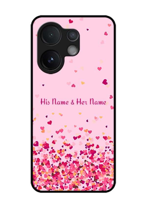 Vivo T4 Pro 5G Custom Glass Phone Case - Floating Hearts Design