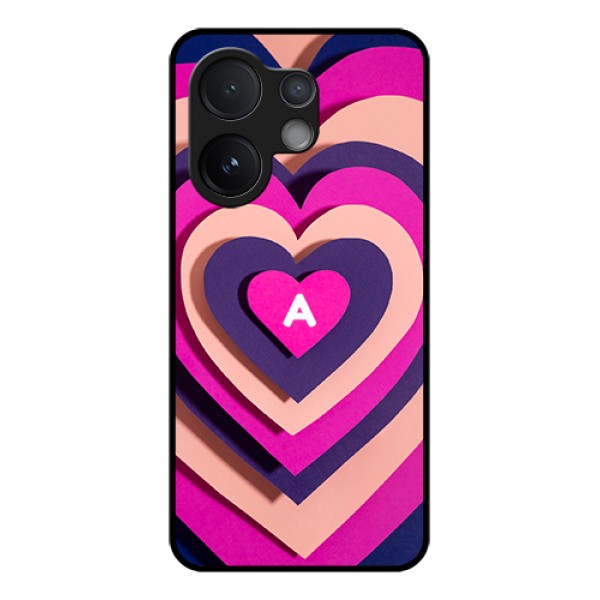 Vivo T4 Pro 5G Custom Glass Phone Case - Cute Heart Pattern Design Vivo T4 Pro 5G Custom Glass Phone Case - Cute Heart Pattern Design