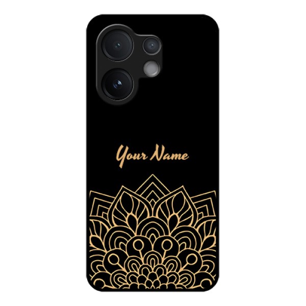 Vivo T4 Pro 5G Custom Glass Phone Case - Golden Mandala Design