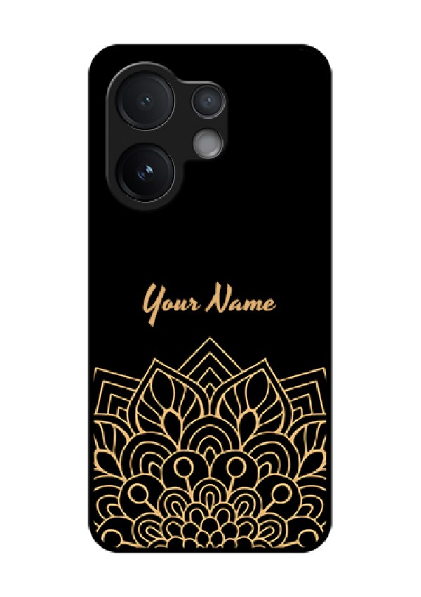Vivo T4 Pro 5G Custom Glass Phone Case - Golden Mandala Design