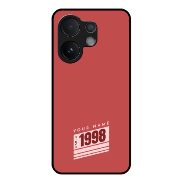 Vivo T4 Pro 5G Custom Glass Phone Case - Red Custom Year Of Birth Design